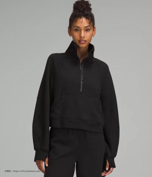 スキューバ オーバーサイズ ファネルネックハーフジップ